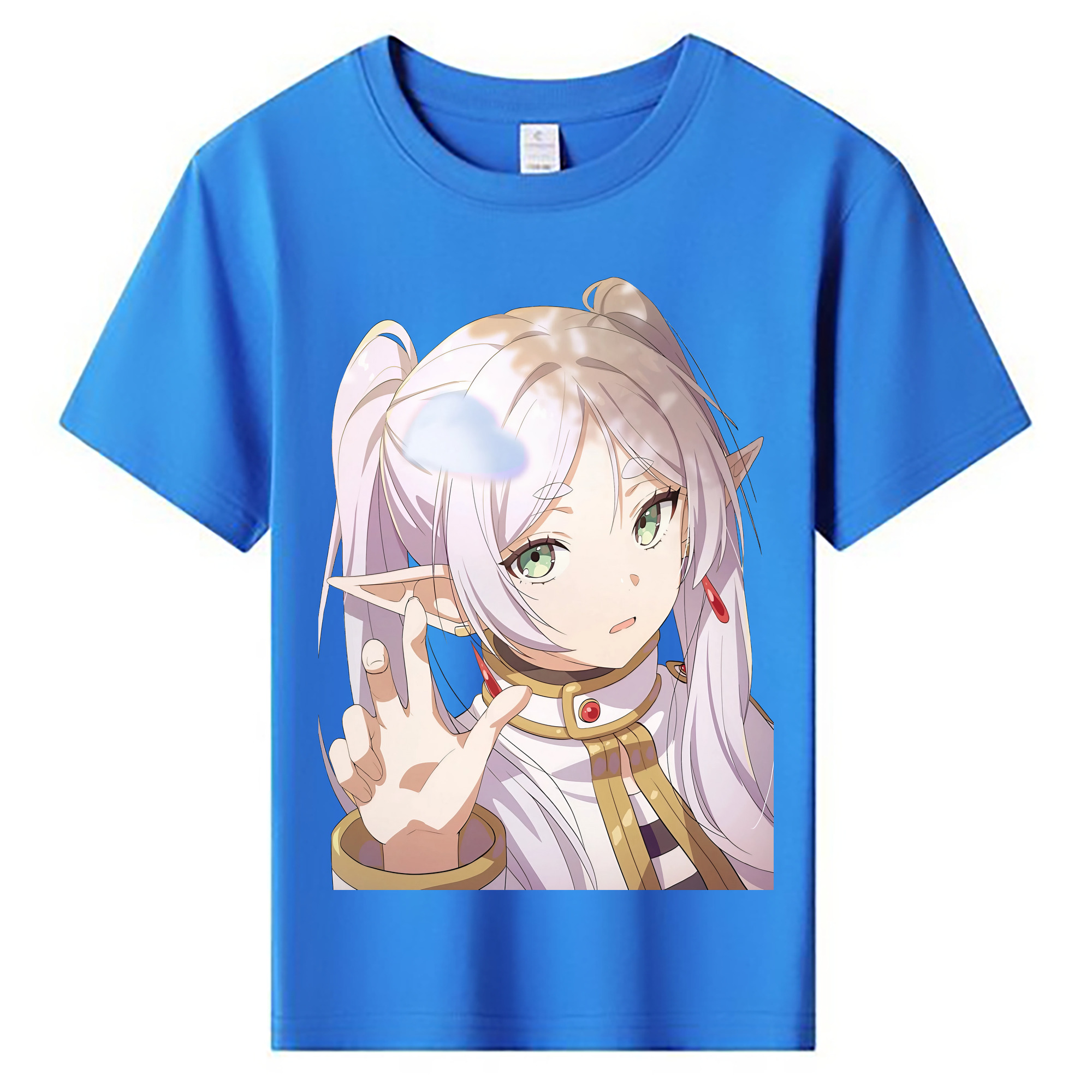 （画像用） 葬送のフリーレン Frieren 綿100％キッズTシャツ（フロントプリント）